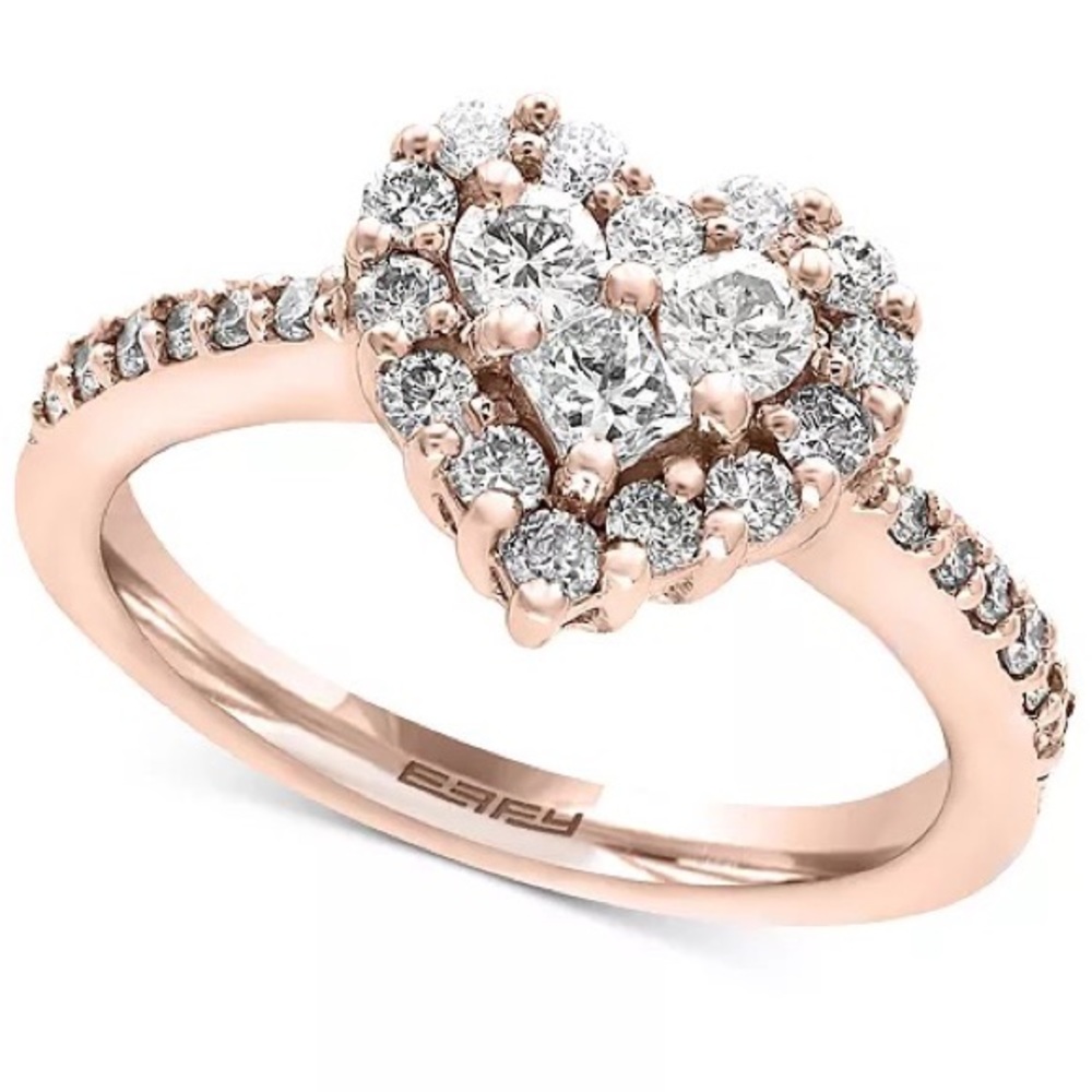 Classique by EFFY® Diamond Heart Ring (9/10 ct. t.w.) in in 14k Rose Gold